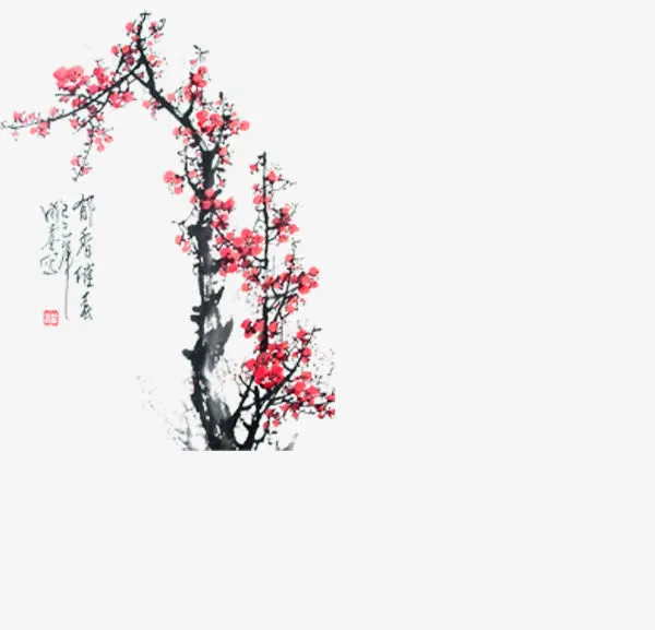 中国元素梅花免抠