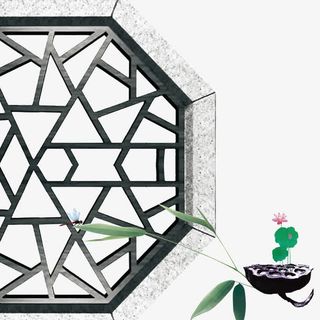 江南风园林建筑装饰免抠