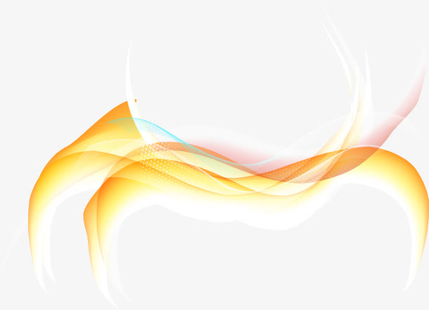 多色弧线设计感曲线免抠