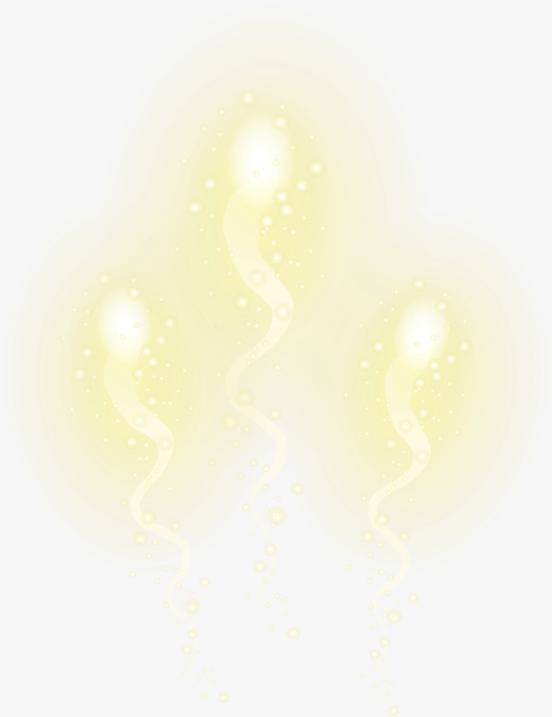 春节梦幻黄色烟花免抠