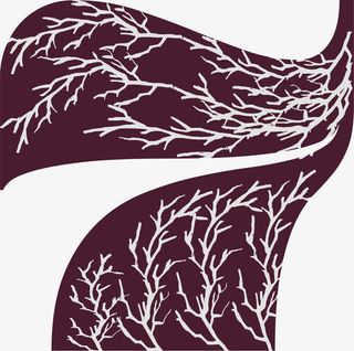 矢量紫色树枝创意数字7免抠