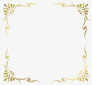 奢华金色边框免抠