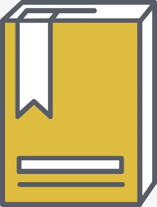 书本线条矢量素材图免抠