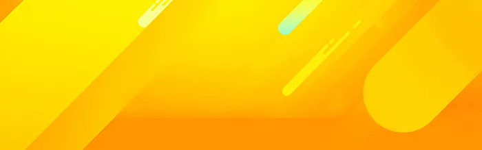 黄色扁平几何banner高清