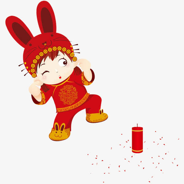 放鞭炮的小孩免抠