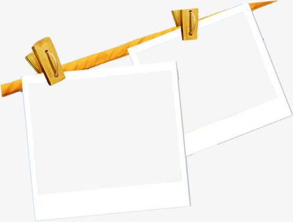 黄色卡通纸张夹子免抠