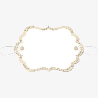 白色边框促销标签免抠