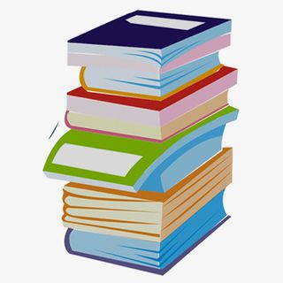 彩色卡通装饰书本设计图免抠