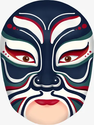 中国变脸脸谱素材免抠