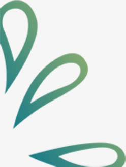 绿色渐变树叶小草装饰免抠