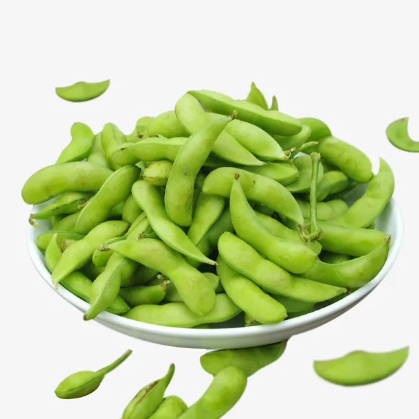 实物一盘新鲜绿色毛豆免抠