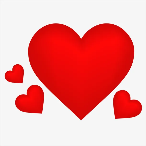 红色爱心点点动人免抠