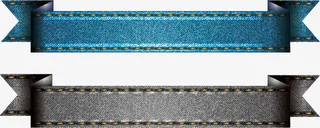 牛仔纹理边框素材免抠