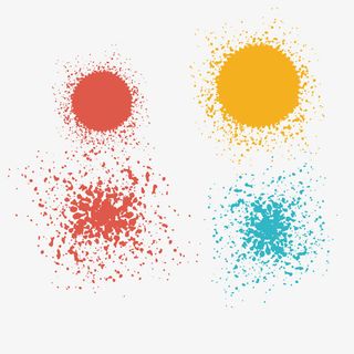 五颜六色的喷墨免抠