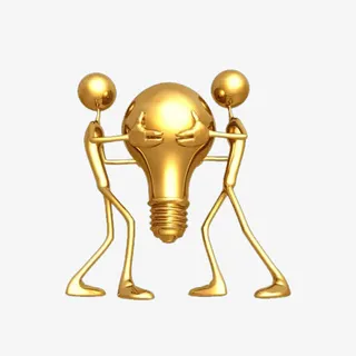 小人和灯泡免抠