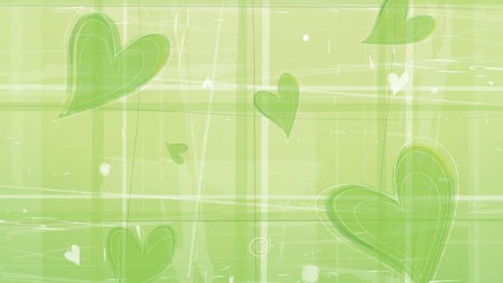 绿色爱心背景底纹免抠