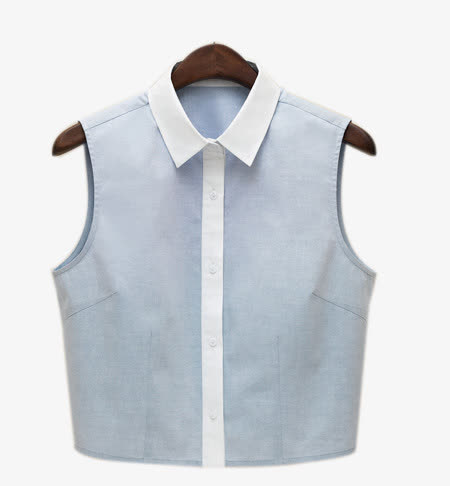 衬衫尖领加长版假领毛衣领免抠