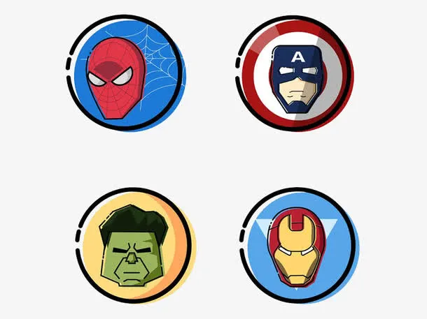 英雄图标MBE风格免抠素材免抠