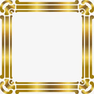 奢华金色边框免抠
