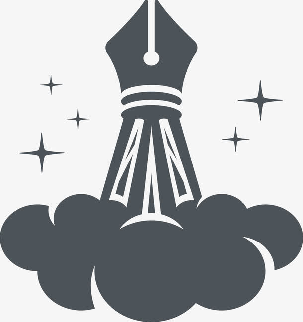 创意钢笔尖火箭免抠