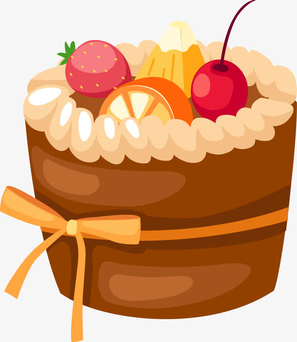 小清新水果蛋糕免抠