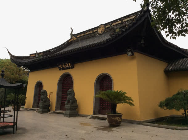 全福讲寺侧景图免抠
