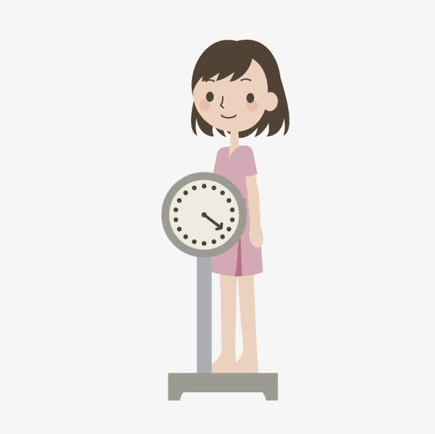 卡通体重测量免抠