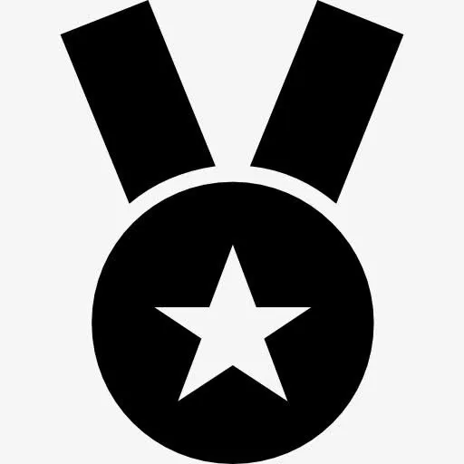 星勋章项链运动符号图标免抠