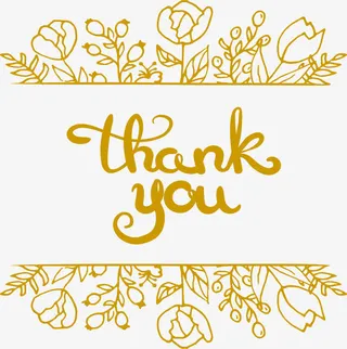 土黄色手绘春花结束页免抠