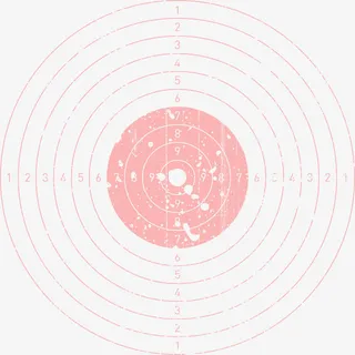 粉色瞄准镜七夕免抠