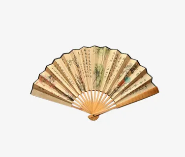 卡通中国风图片手绘图片 折扇免抠