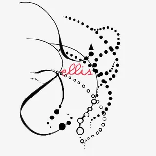 手绘黑色虚线曲线免抠