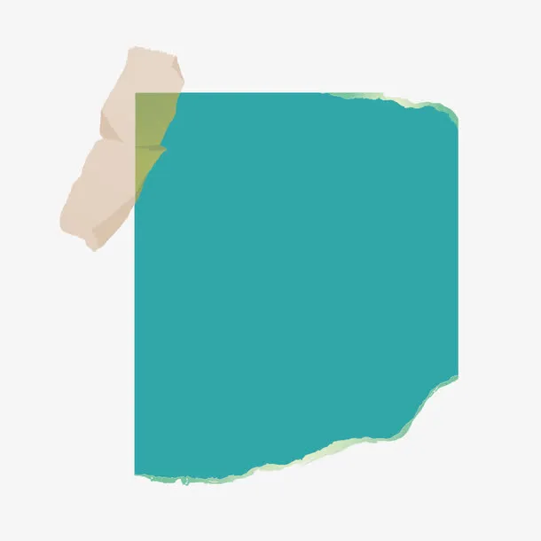 矢量蓝色褶皱贴纸透明胶带免抠