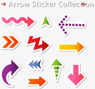 折纸箭头组合免抠