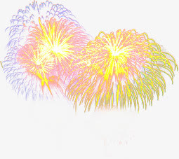 烟花新年素材图片免抠