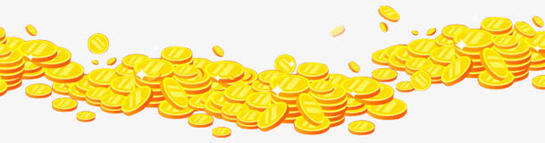 散落的金币免抠
