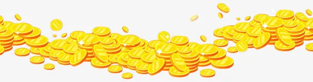 散落的金币免抠