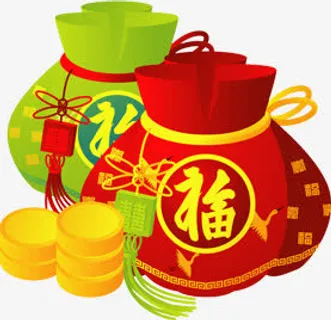 卡通淘宝福袋锦囊免抠