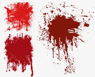 渐变红色墨点免抠