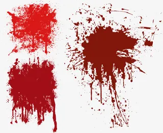 渐变红色墨点免抠