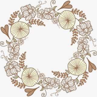 矢量对称边框免抠