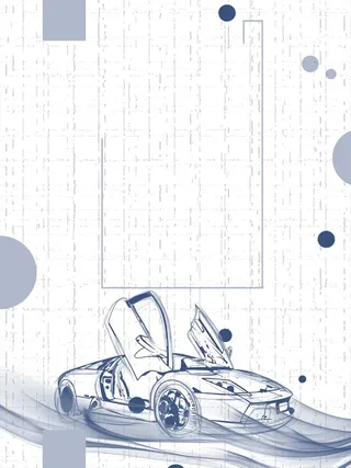 汽车维修蓝白手绘背景高清