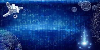 蓝色大气裂变2018科技背景素材高清商务科技背景