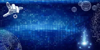 蓝色大气裂变2018科技背景素材高清商务科技背景