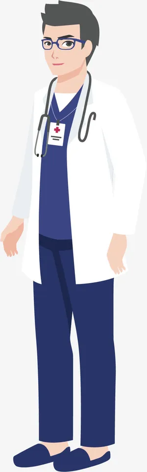 原创中国医生免抠手绘/卡通卡通元素