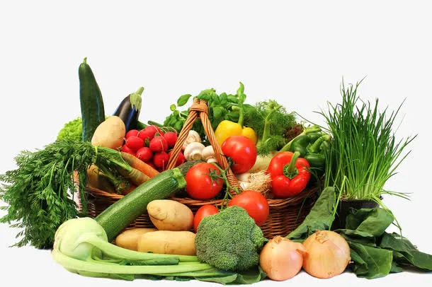 菜市场的蔬菜与菜篮高清免扣素材免抠