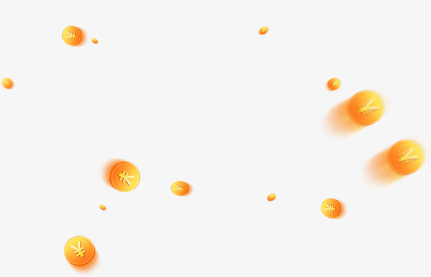 漂浮着的金币免抠