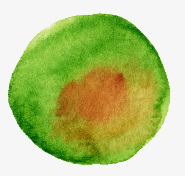 绿色水彩效果免抠