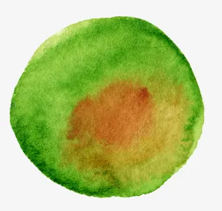 绿色水彩效果免抠