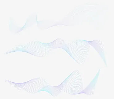 手绘唯美科技线条免抠